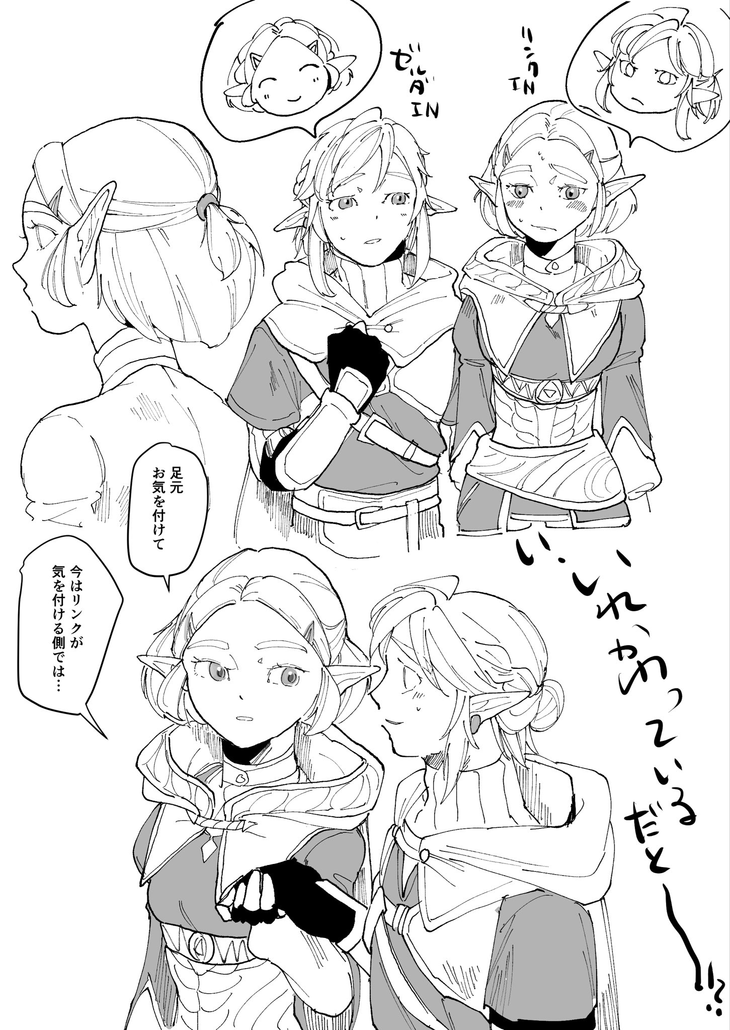 Hikotei's Legend of Zelda Body Swap Twitter Comics